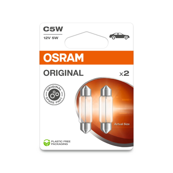 OSRAM Schlusslicht (Soffitte) C5W-12V-5W-SV8,5-8