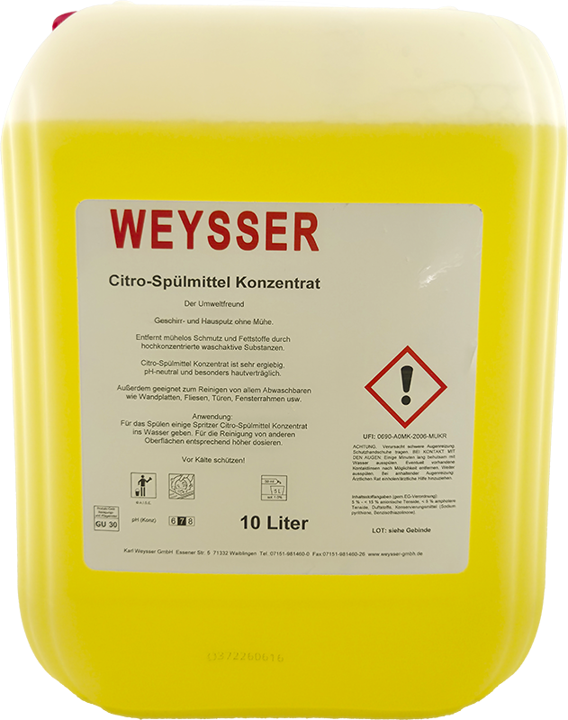 Weysser Citro-Spülmittel Konzentrat