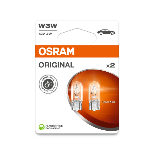 OSRAM Anzeigelampe (Glassockel) W3W-12V-3W-W2,1x9,5d