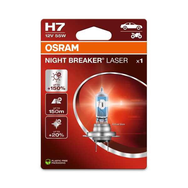 OSRAM Night Breaker Laser H7 +150% 12V-55W-PX26d