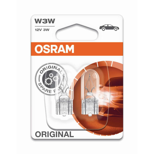OSRAM Anzeigelampe (Glassockel) W3W-12V-3W-W2,1x9,5d