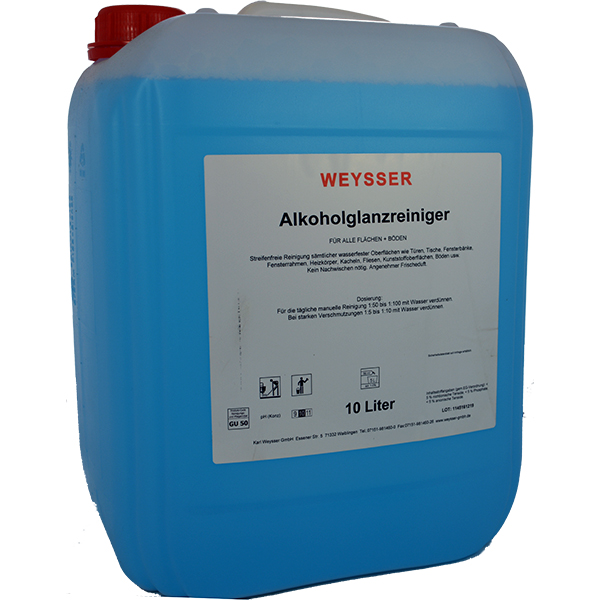 WEYSSER Alkoholglanzreiniger 10 Liter Kanister